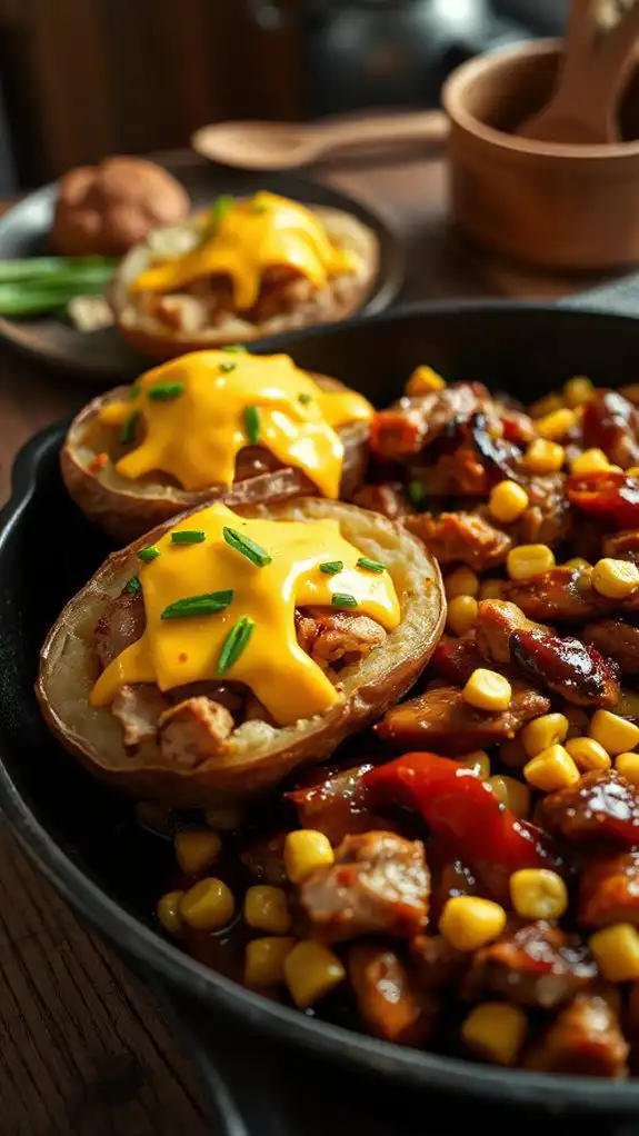 comforting bbq chicken skillet