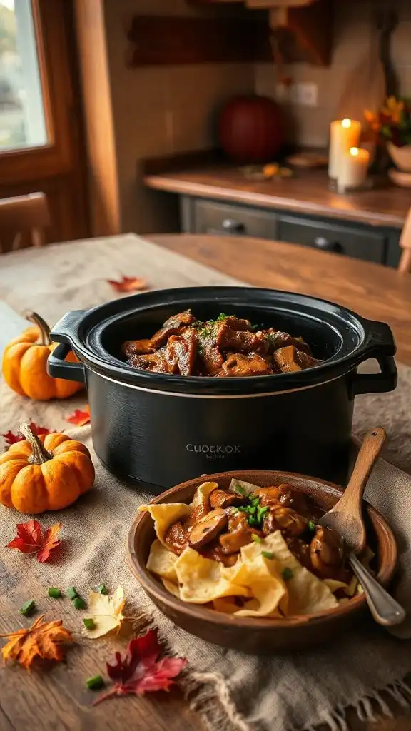 comforting beef mushroom stroganoff
