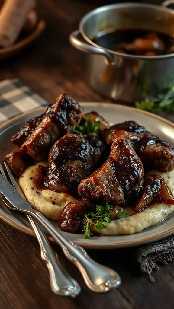 comforting braised short ribs