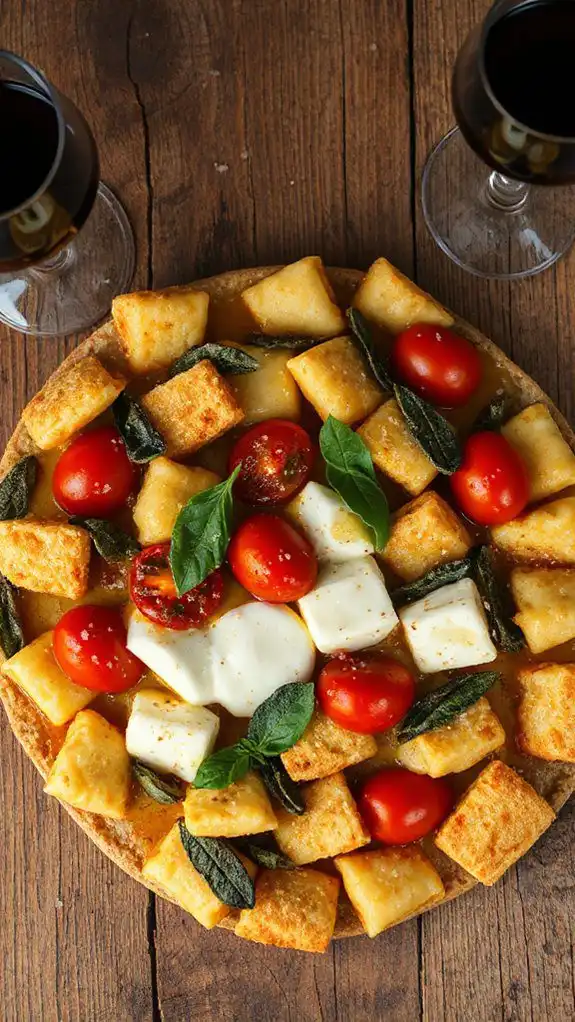 comforting caprese gnocchi bake