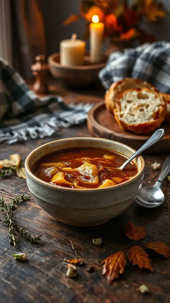 comforting caramelized onion soup