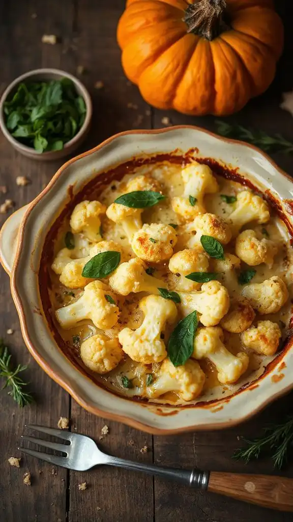 comforting cheesy cauliflower bake