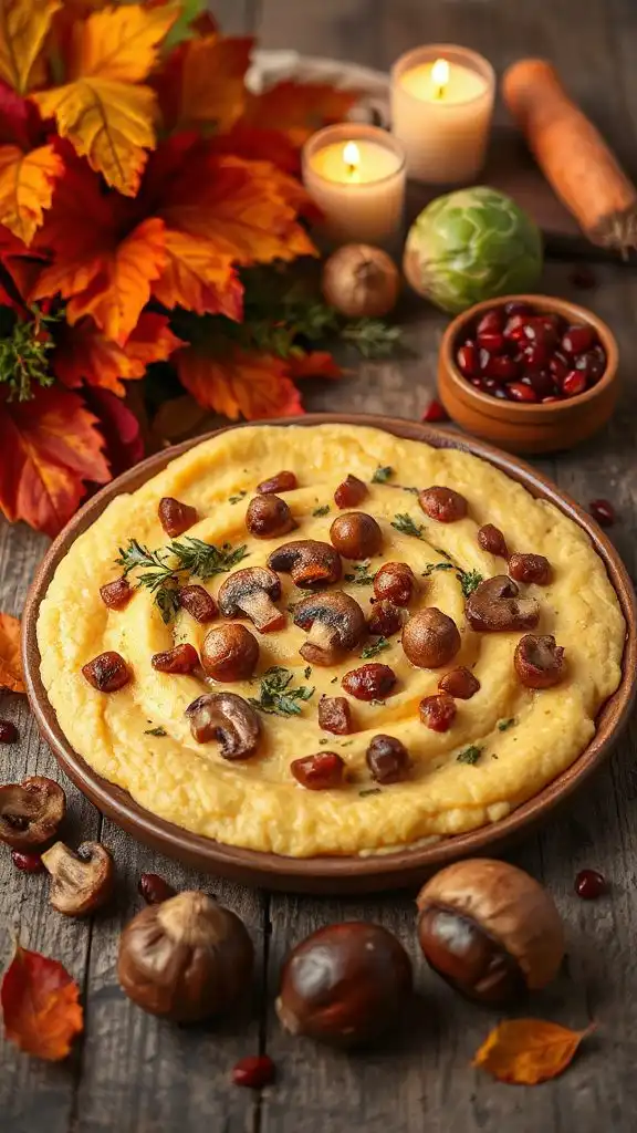 comforting chestnut mushroom polenta