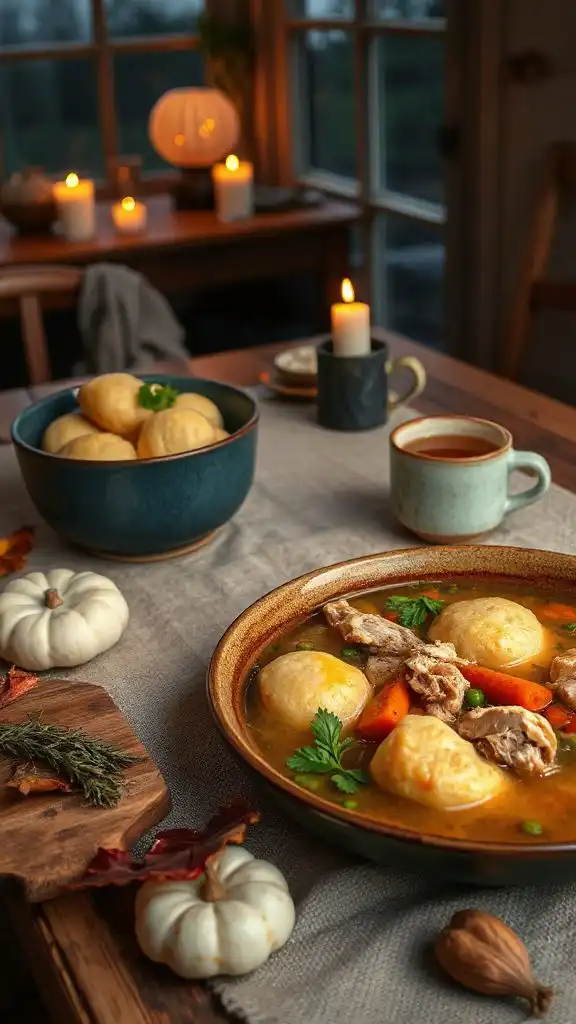 comforting chicken and dumplings