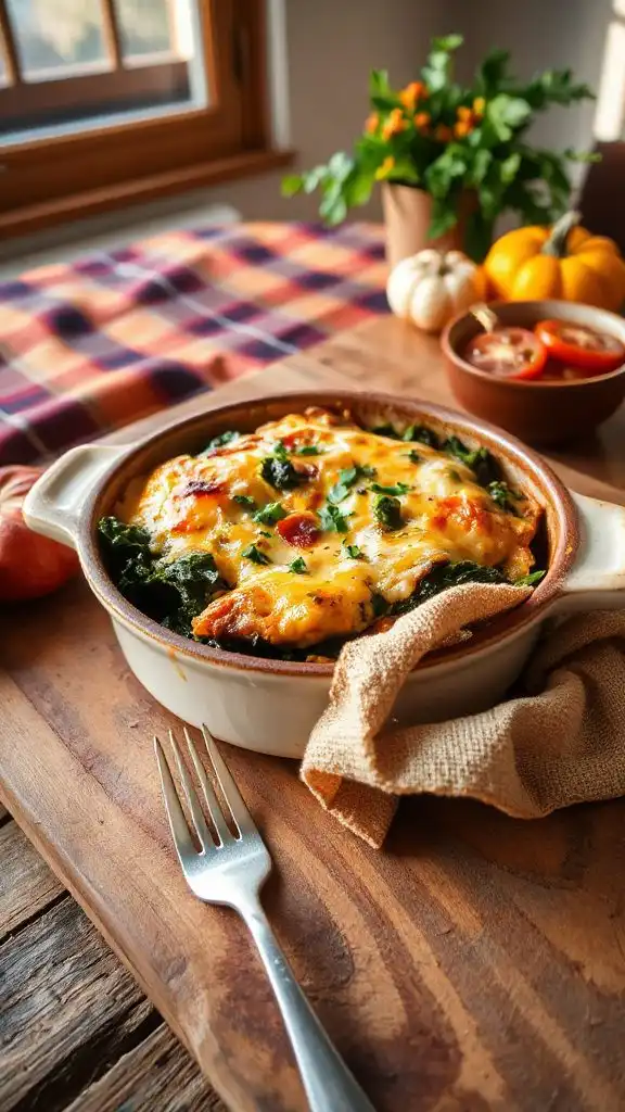 comforting chicken kale casserole