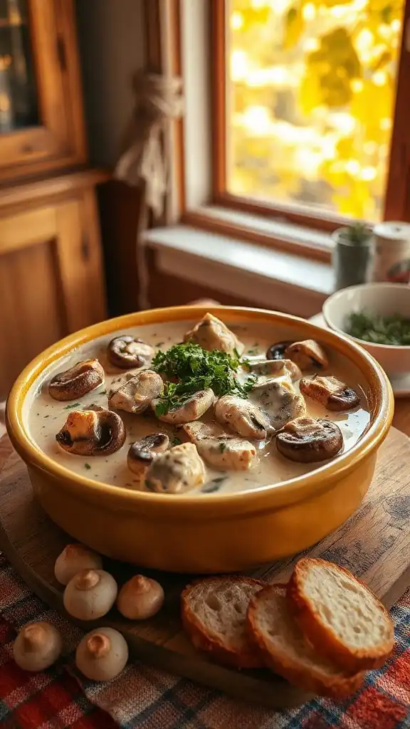 comforting chicken mushroom casserole