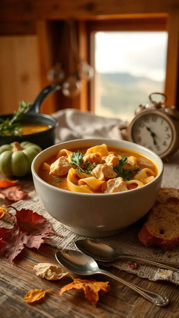 comforting chicken noodle soup