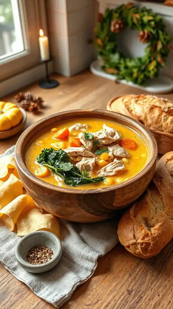 comforting chicken noodle soup