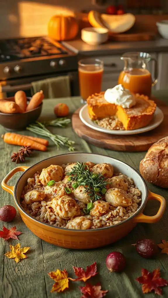 comforting chicken rice bake