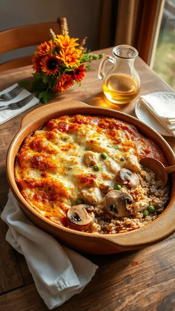 comforting chicken rice casserole