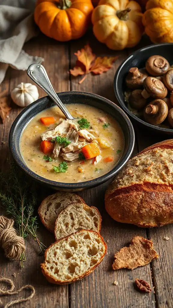 comforting chicken rice soup