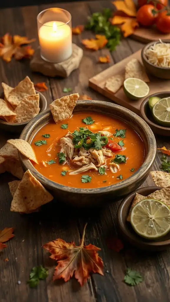 comforting chicken tortilla soup
