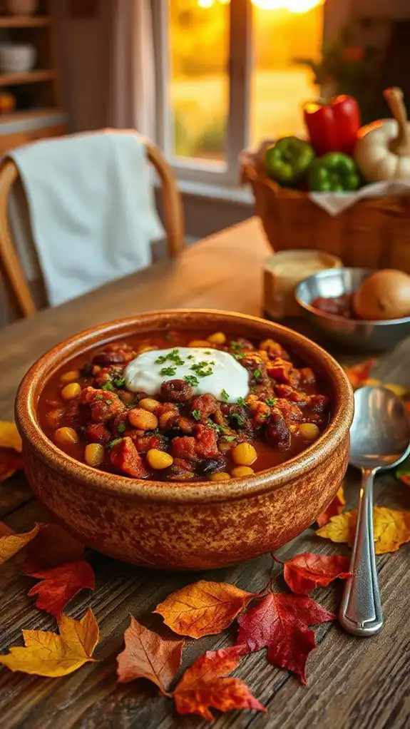 comforting chili with beans