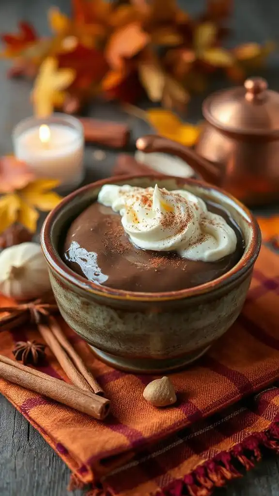 comforting chocolate spice pudding