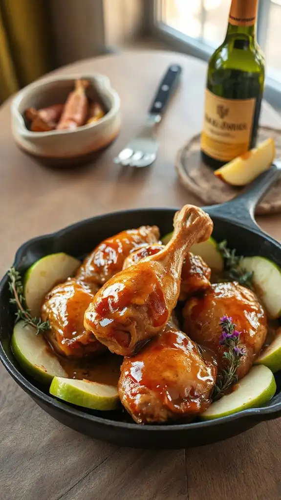 comforting cider braised chicken