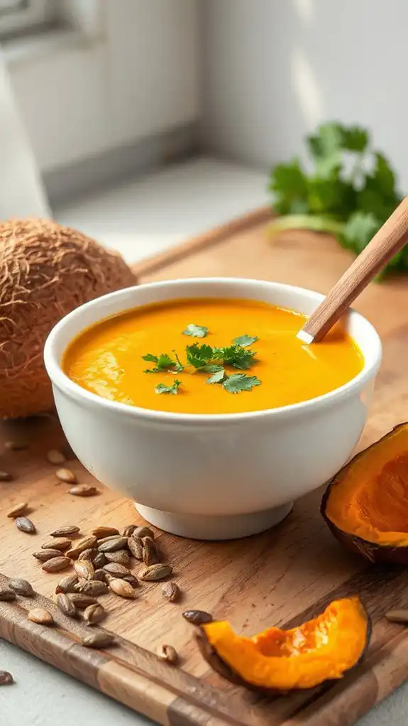 comforting coconut pumpkin soup