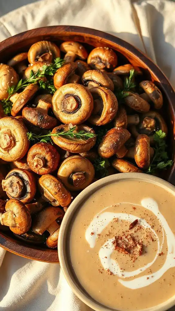 comforting creamy mushroom soup