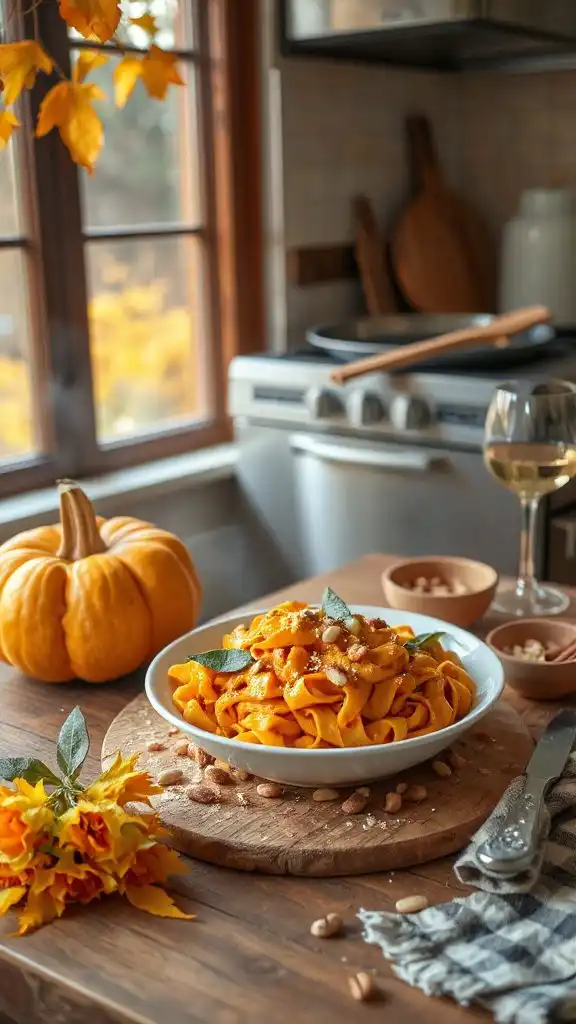 comforting creamy pumpkin pasta