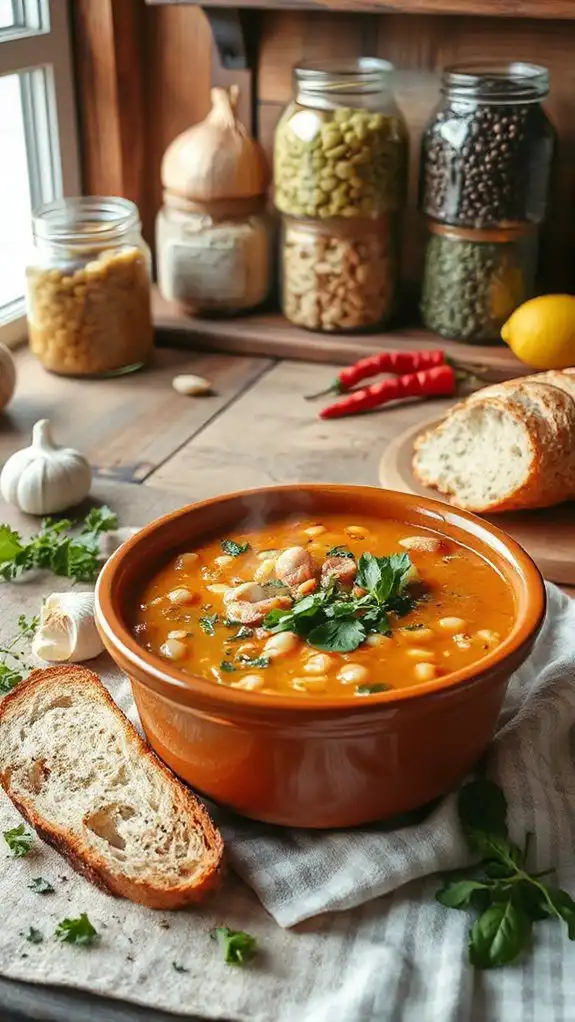 comforting flavorful bean soup