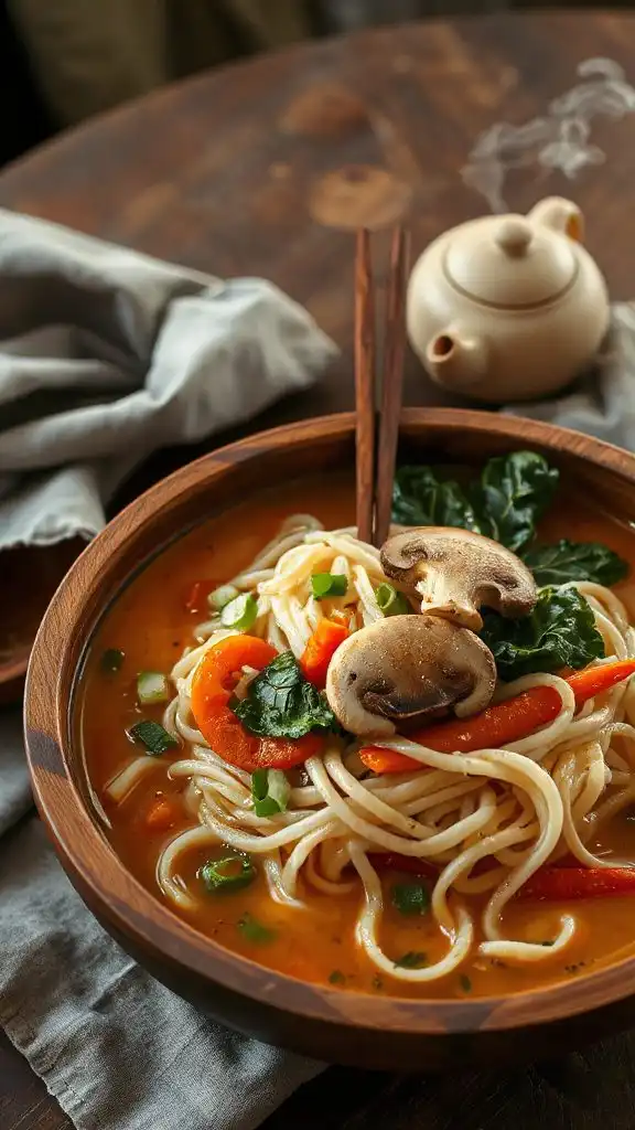 comforting garlic ginger miso soup
