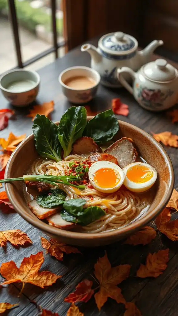 comforting ginger infused ramen soup
