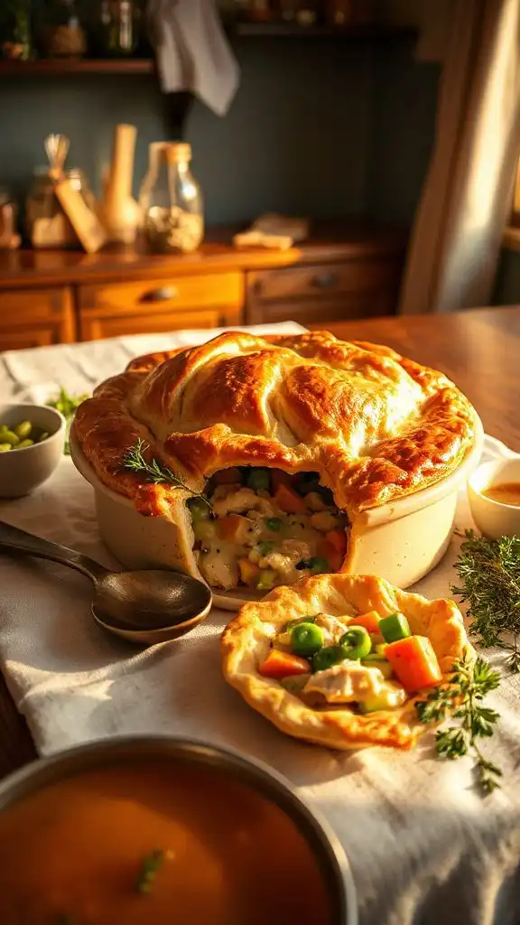 comforting homemade chicken pot pie