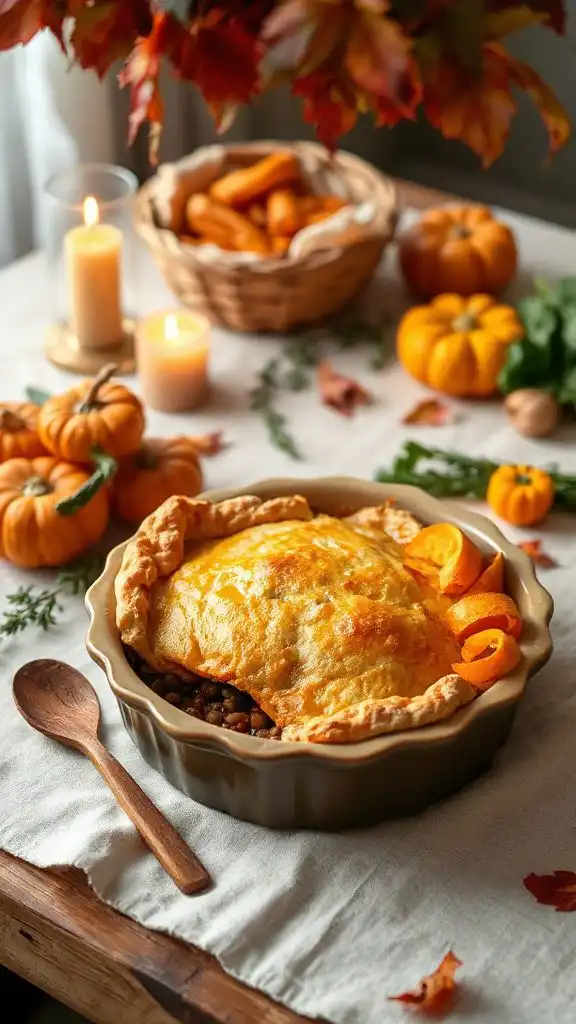 comforting lentil sweet potato dish