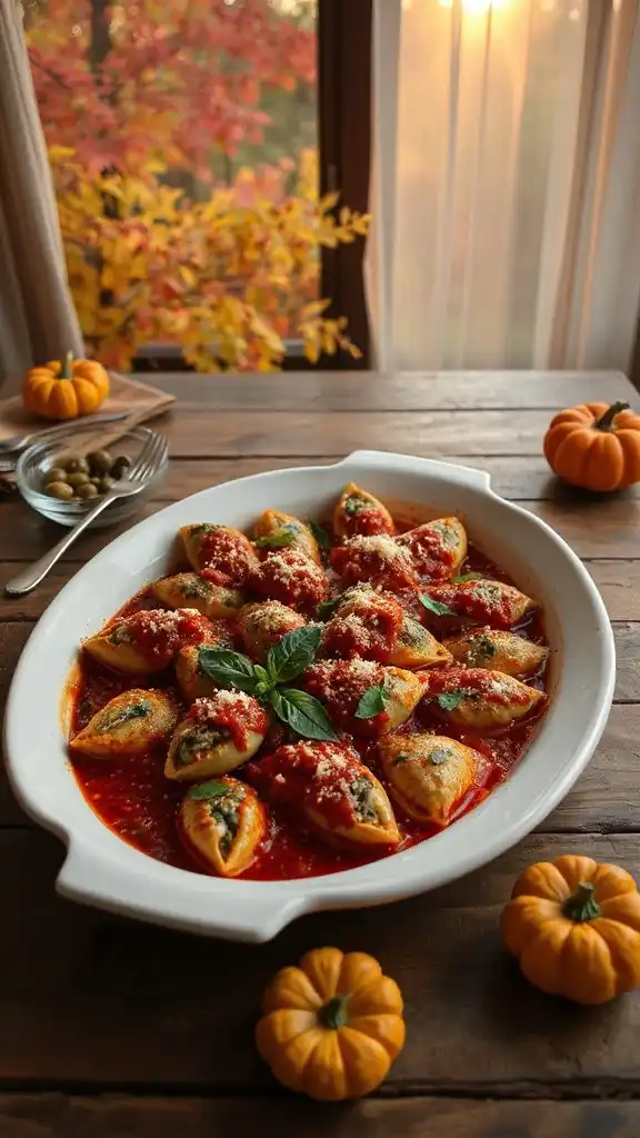 comforting pasta filled dish