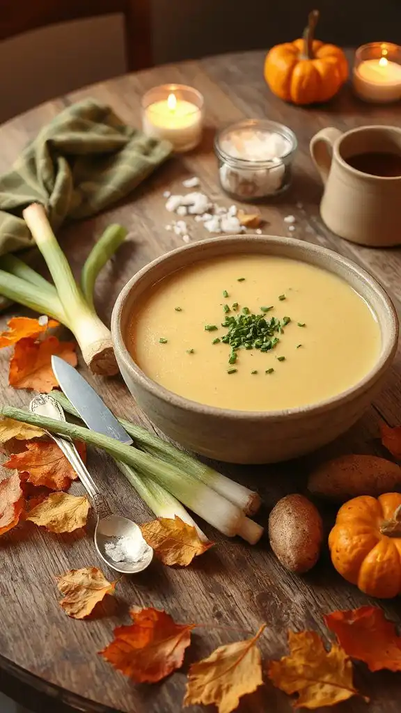 comforting potato leek soup