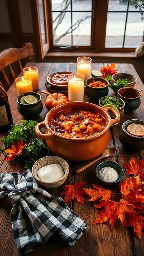 comforting pumpkin bean chili