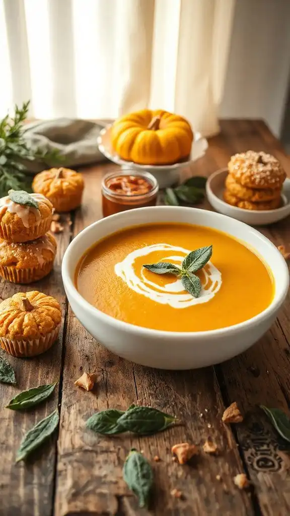 comforting pumpkin sage soup