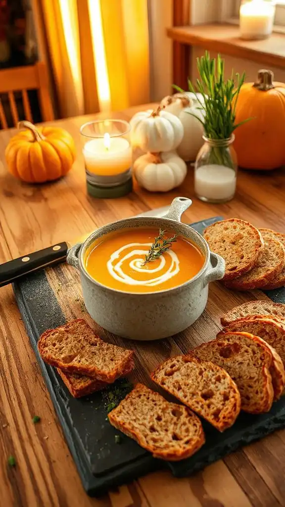 comforting pumpkin spice soup