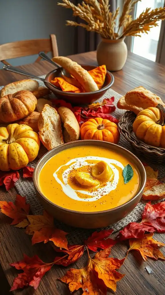 comforting pumpkin tortellini soup