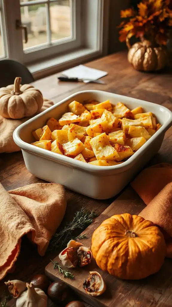 comforting rutabaga cheese casserole