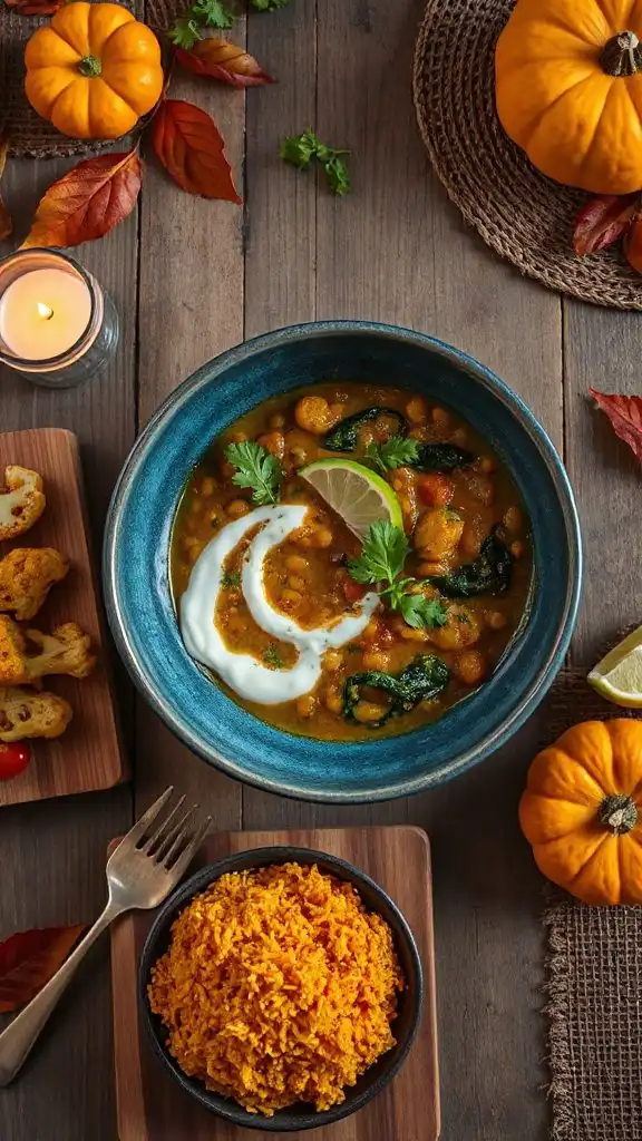 comforting spinach lentil stew