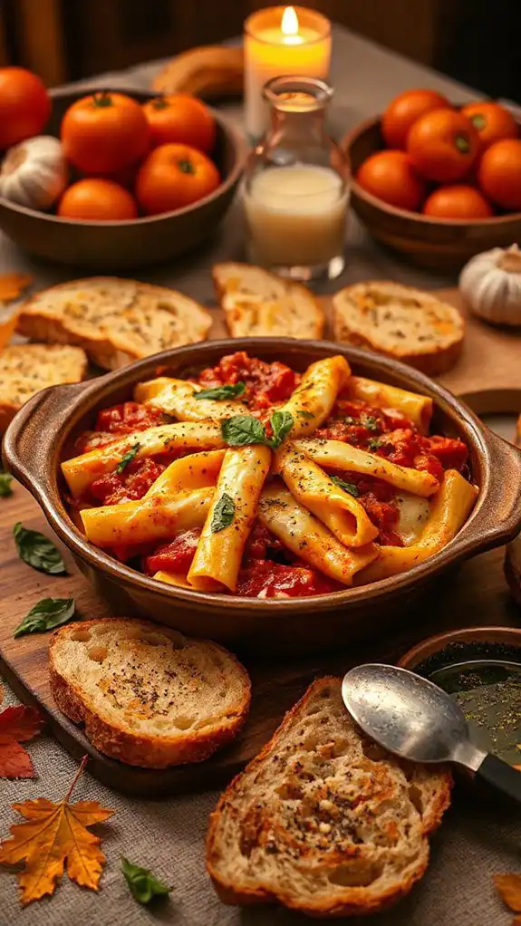 comforting spinach ricotta pasta