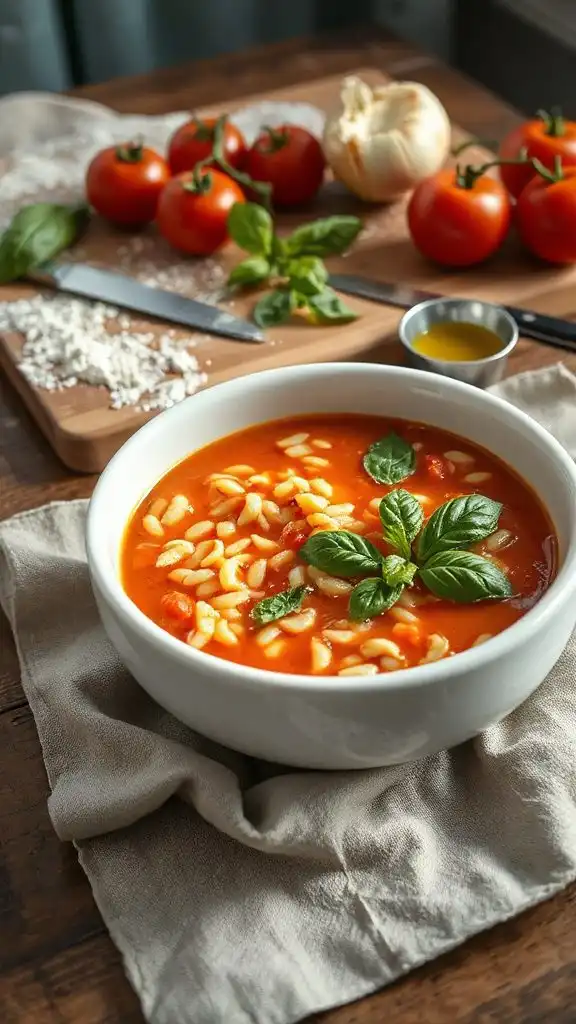 comforting tomato basil soup