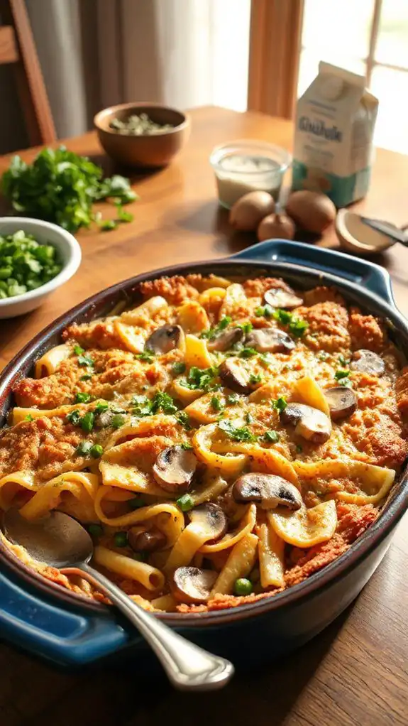 comforting tuna noodle casserole