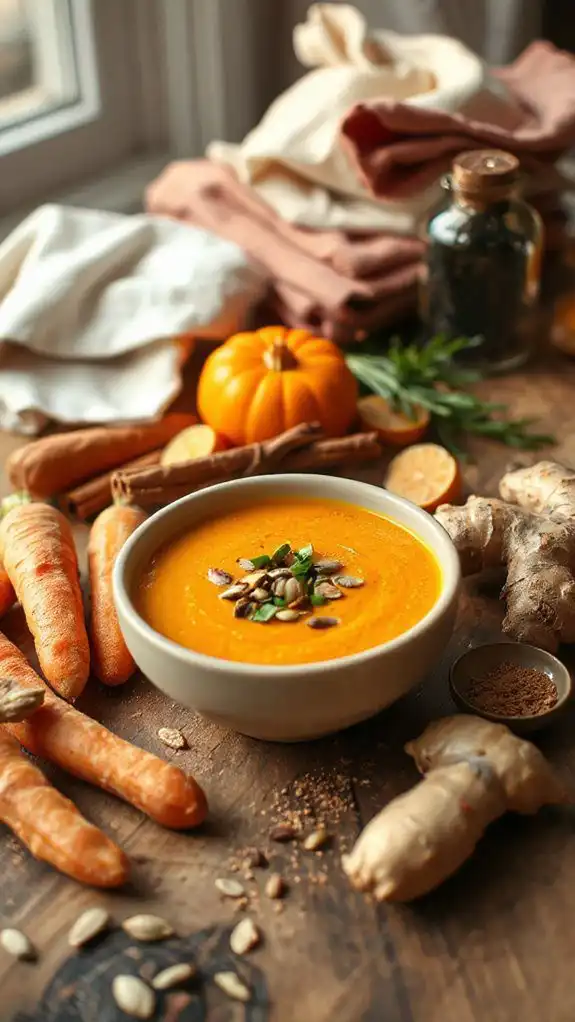 comforting vegan carrot soup