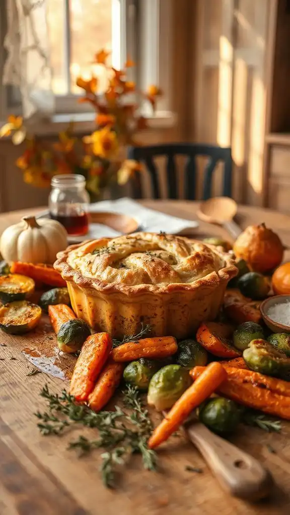 comforting vegetarian pot pie