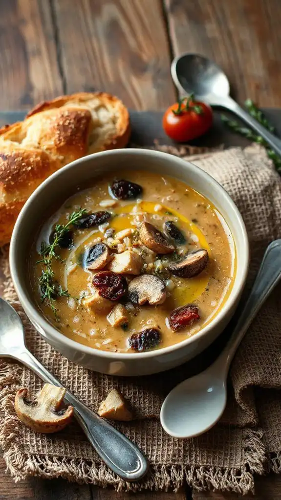 comforting wild rice soup