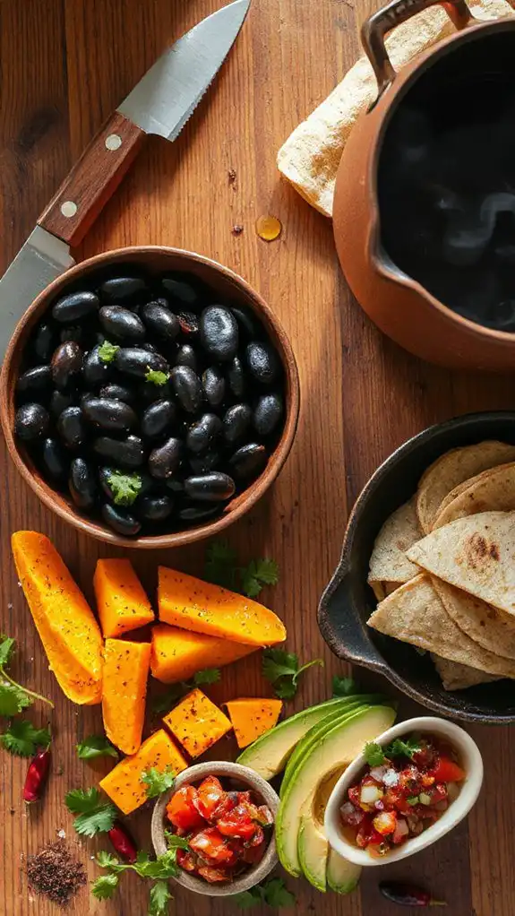 cooking flavorful black beans