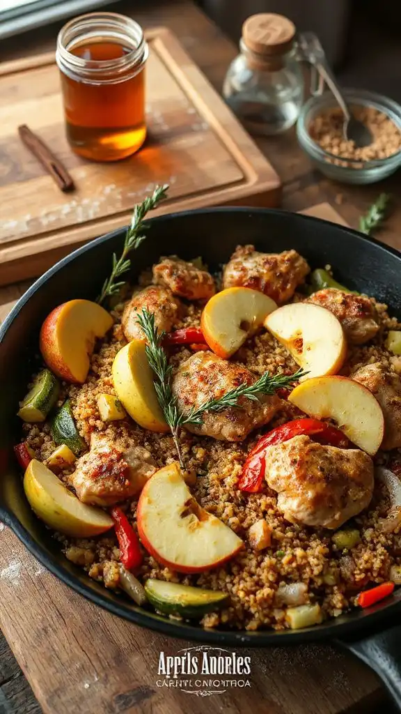 cooking wholesome apple cider quinoa