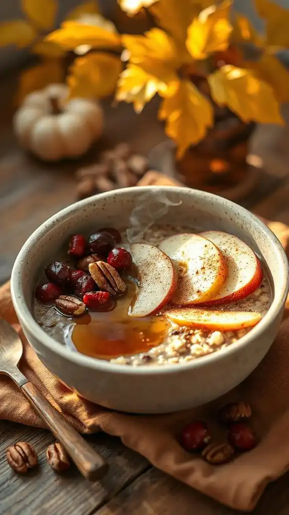 cozy apple cinnamon oatmeal