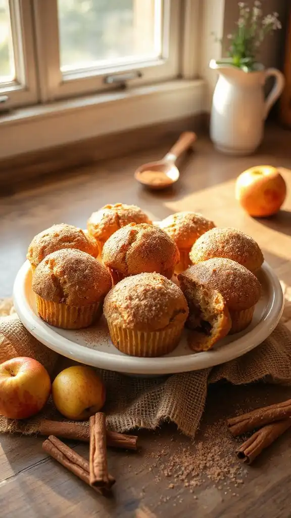 cozy autumn apple muffins