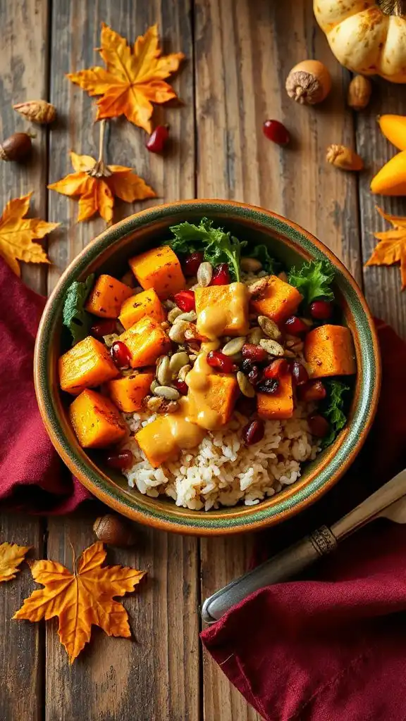cozy autumn grain bowl