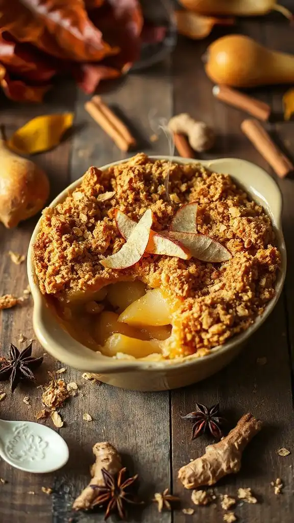 cozy autumn pear dessert