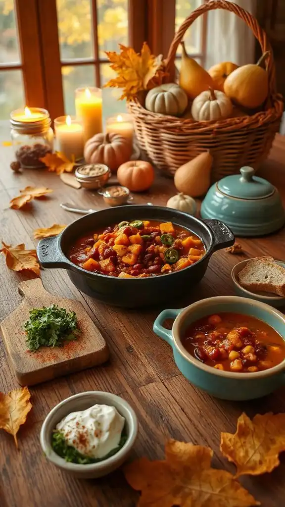 cozy autumn pumpkin chili