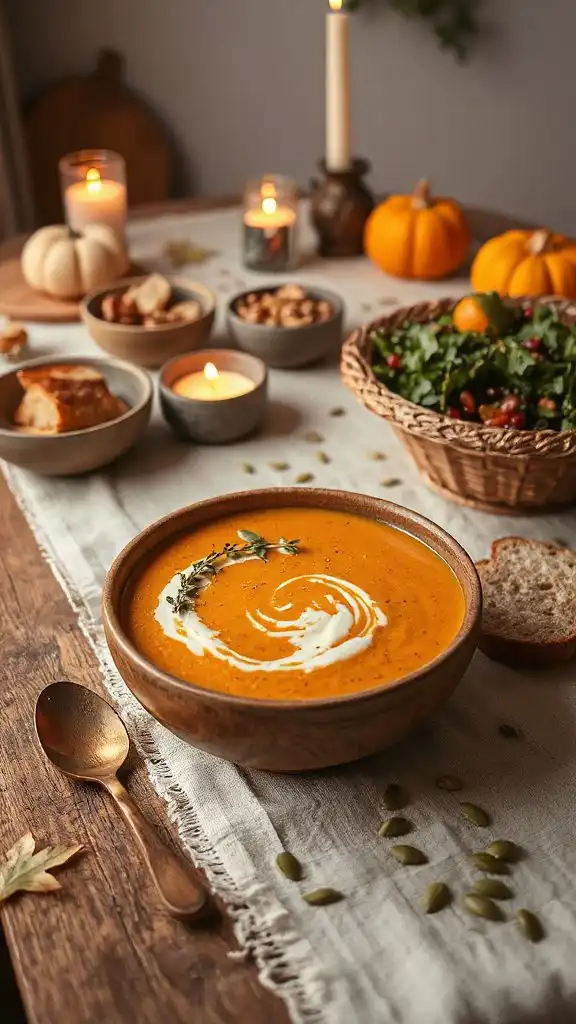 cozy autumn pumpkin soup