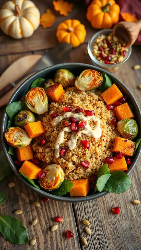 cozy autumn quinoa bowl